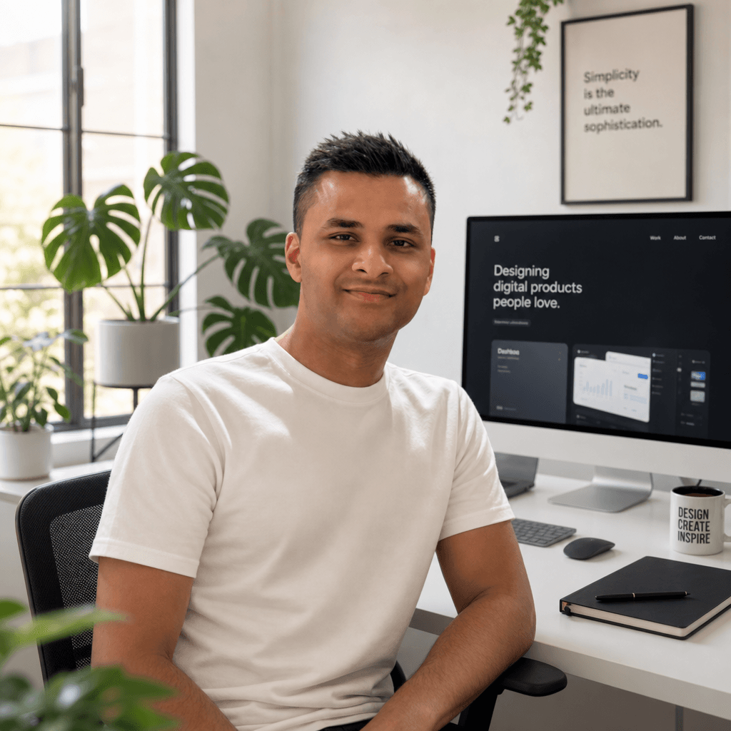 Rittim Nandi at his desk